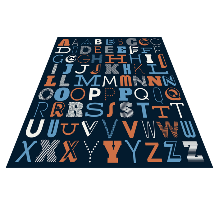 Typografisches alphabet vinylmatte abc - TenStickers