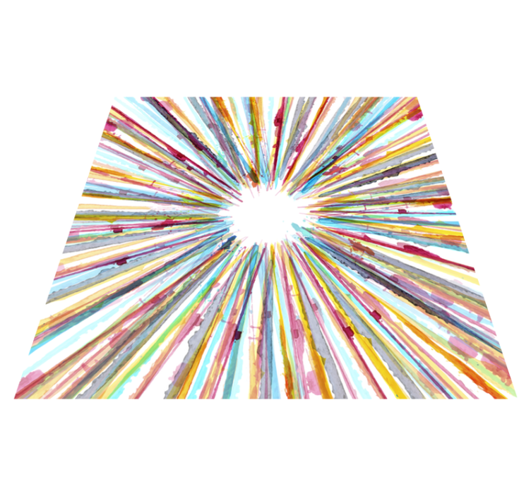 Vinyl Teppich geometrisch strahlendes burst-motiv - TenStickers