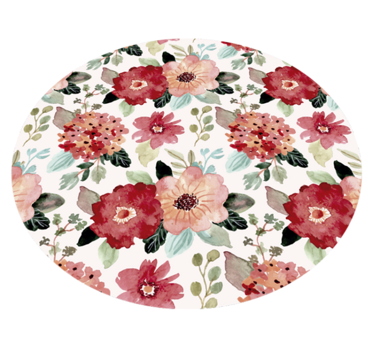 Vintage-Stil Vinyl Teppich mit Blumen - TenStickers