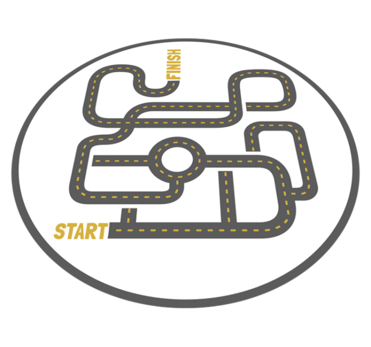 Spektakulärer runder kindervinylteppich mit stadt - TenStickers