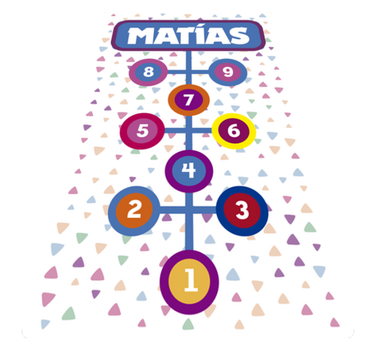 Vinyl teppich mit namen personalisiertes hüpfspiel - TenStickers