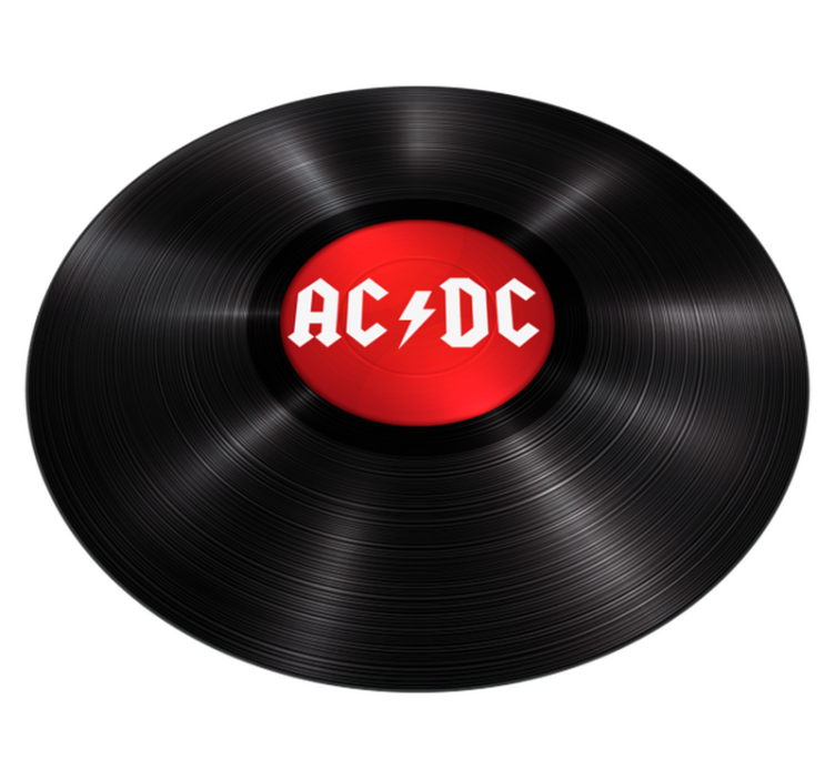 Wunderbare rockmusik acdc vinyl teppich - TenStickers