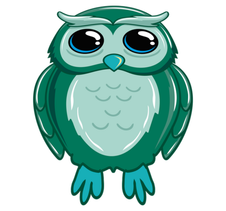 Niedliche Eule Tier Vinyl Teppich - TenStickers