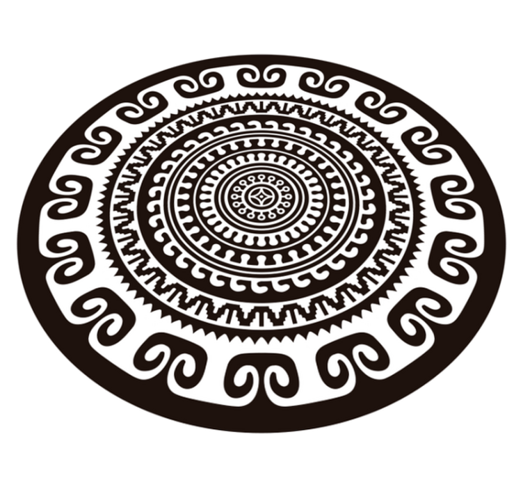 Vinyl Teppich Mandala mandala-kreis - TenStickers