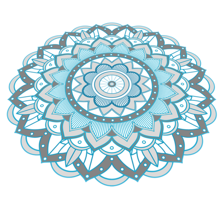 Vinyl Teppich Mandala kompliziertes mandala - TenStickers