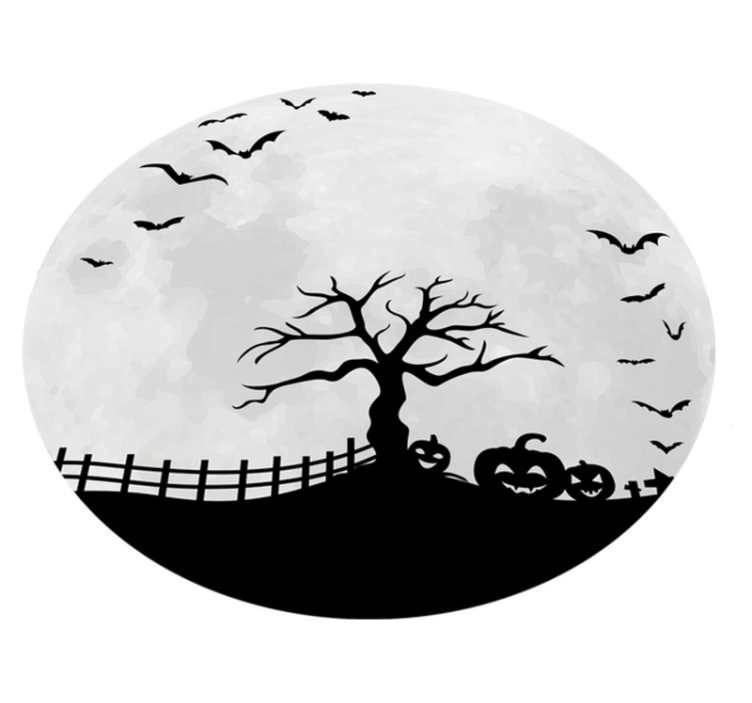 Vinyl Teppich Halloween gruselige halloween-szene - TenStickers
