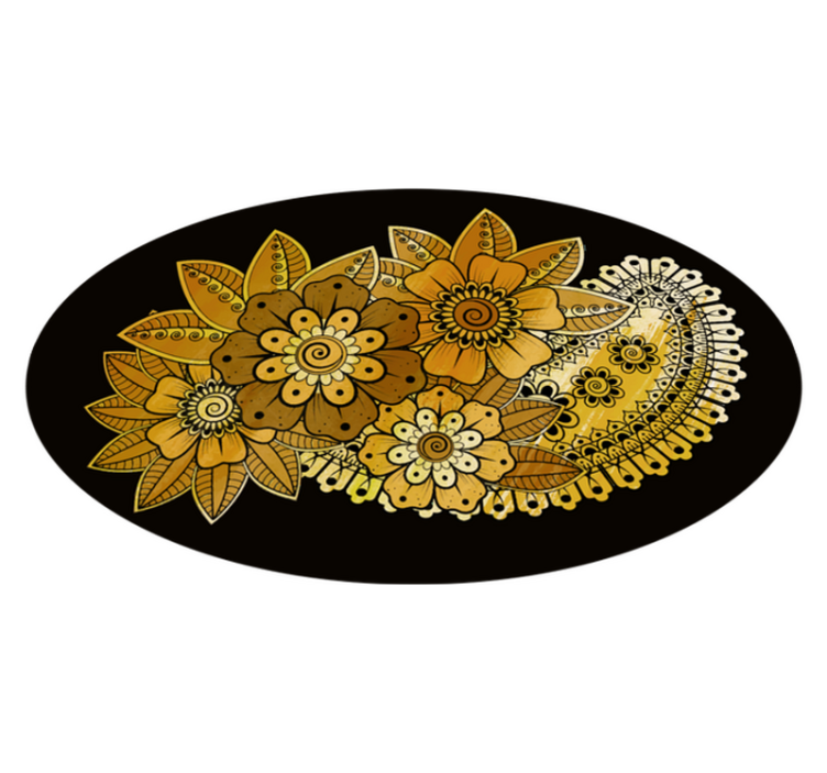 Vinyl Teppich Mandala mandala-detail - TenStickers