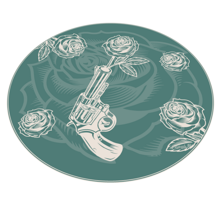 Vinyl Teppich Blumen blumenrevolver - TenStickers