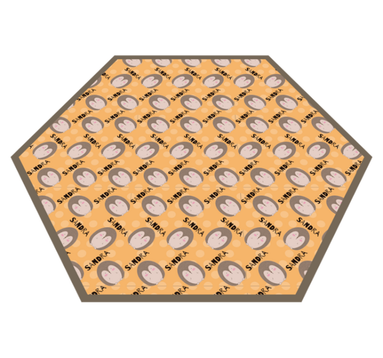 Stachelschwein gezeichnet mit Namen Tier Vinyl teppich - TenStickers