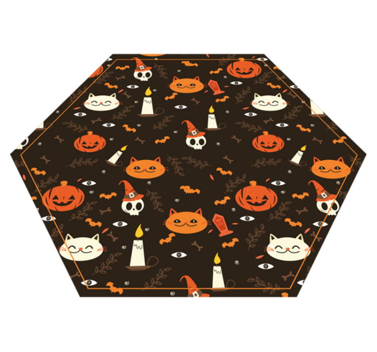 Vinyl Teppich Halloween festliches halloween-muster - TenStickers