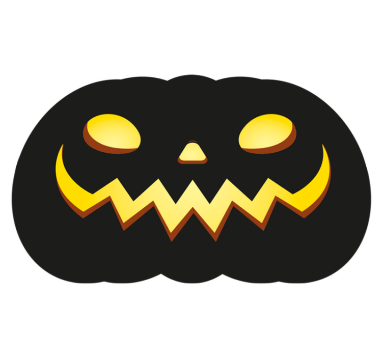 Vinyl Teppich Halloween gruseliges kürbisgesicht - TenStickers