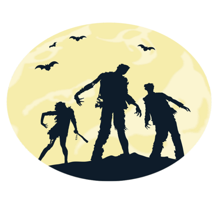Vinyl Teppich Halloween halloween-silhouetten - TenStickers