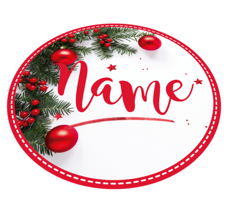 Vinylteppich mit Name Frohe weihnachten personalisierter name - TenStickers