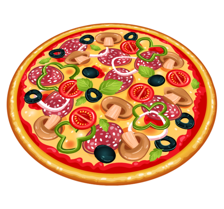 Vinyl Teppich rund Italien pizza - TenStickers