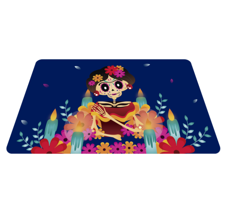 Weibliche halloween-teppiche im mexikanischen stil - TenStickers