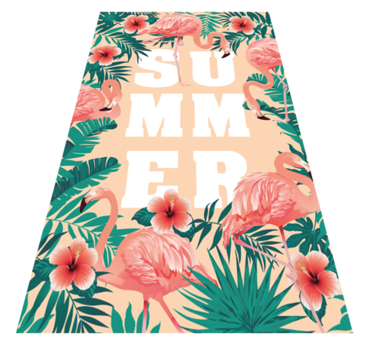 Vinyl Teppich Events sommer flamingo thema - TenStickers