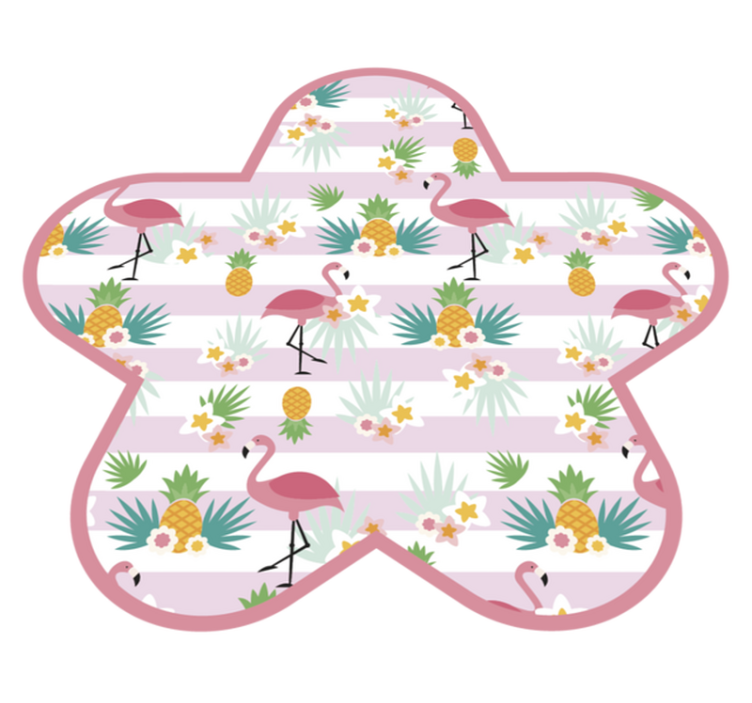 Vinyl Teppich Baby flamingo-spielzeit - TenStickers