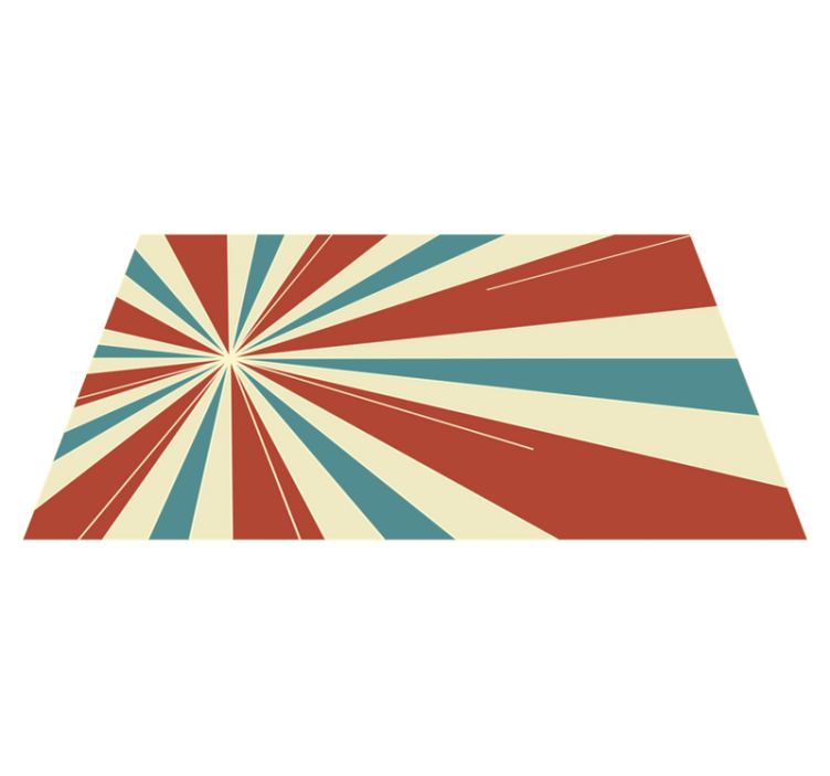 Vinylteppich Vintage Retro-linien - TenStickers