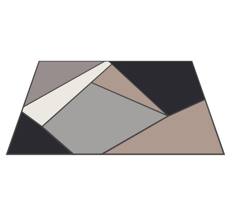 Vinylteppich geometrisch Vinyl teppich geometrische formen beige - TenStickers