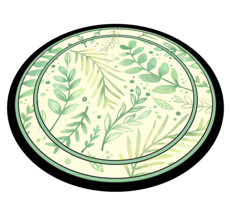 Vinyl Teppich Blumen akzent mit botanischem motiv - TenStickers