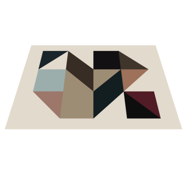 Vinylteppich geometrisch Vinyl teppich geometrische formen Farben - TenStickers