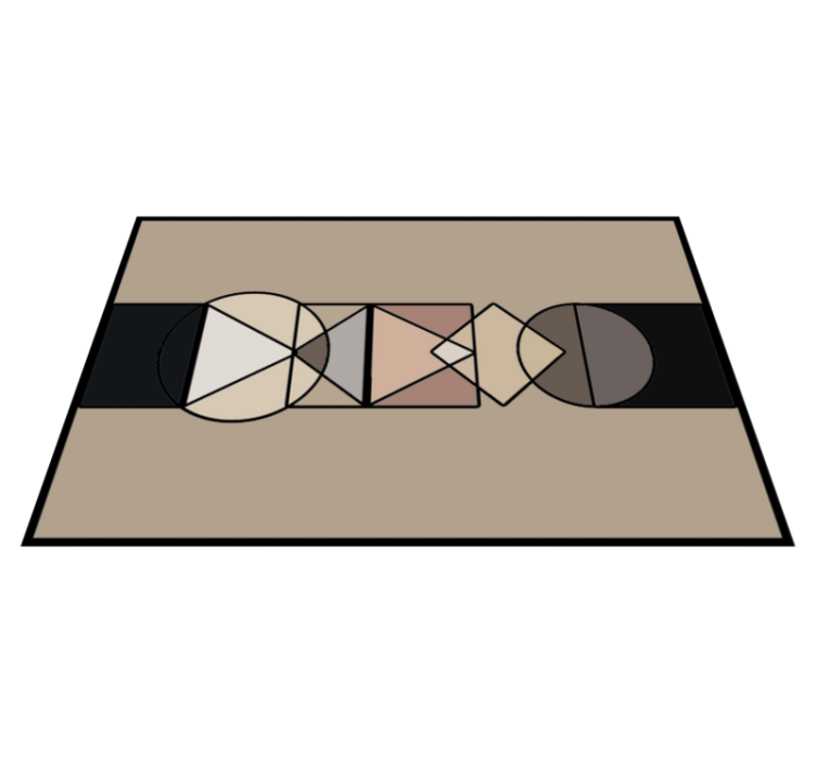 Vinyl Teppich geometrische Formen Kreise - TenStickers