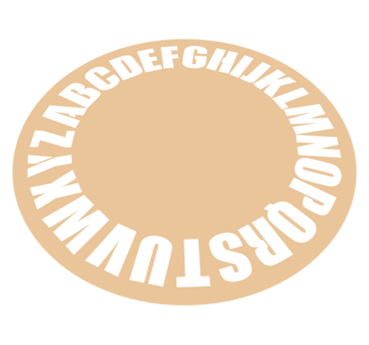 Vinyl Teppich Alphabet kreisförmiges alphabet-layout - TenStickers