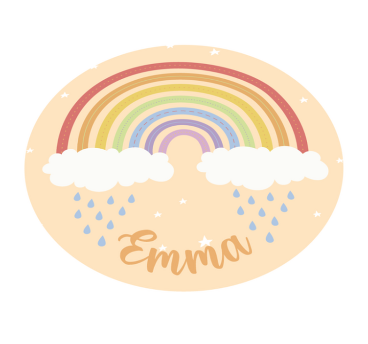 Vinylteppich mit Name Personalisierter regenbogen - TenStickers
