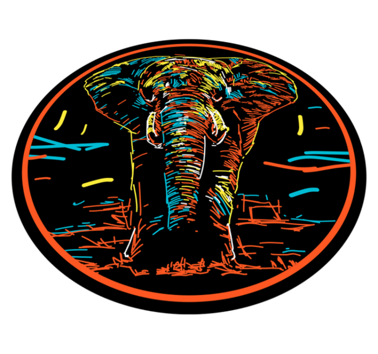 Vinyl Teppich Tiere lebendige safari-silhouette - TenStickers