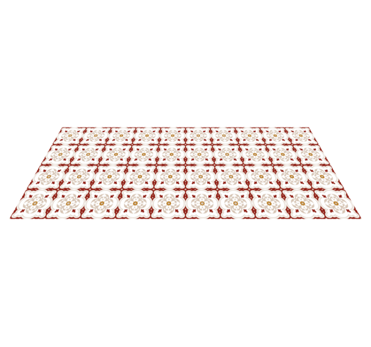 Vinyl Teppich Küche Rot geformte fliesen - TenStickers