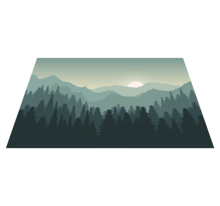 Vinylteppich Natur Berge in der sonne - TenStickers