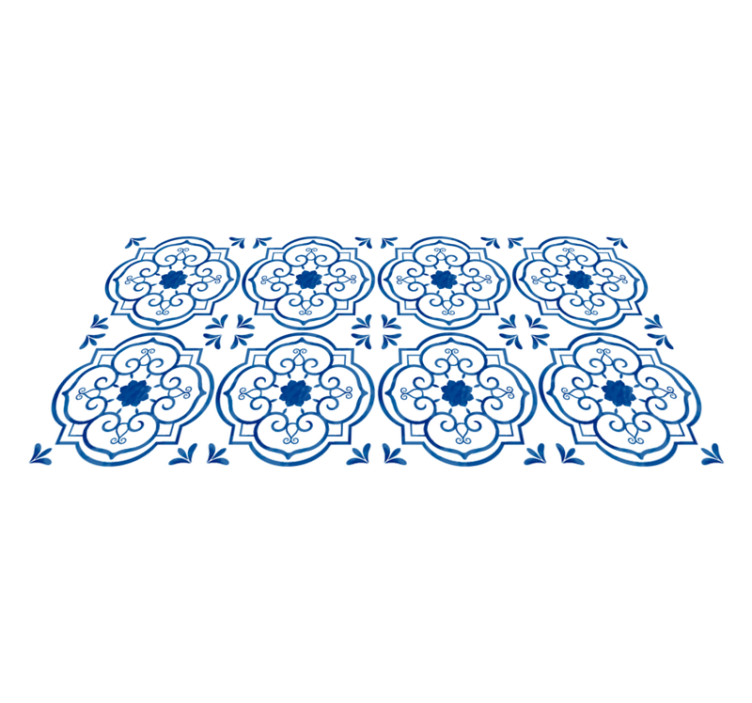 Vinylteppich blau Blaue badezimmerfliesen - TenStickers
