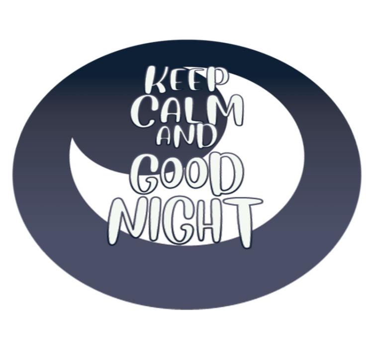 Vinyl Teppich Text ruhige gute nacht - TenStickers