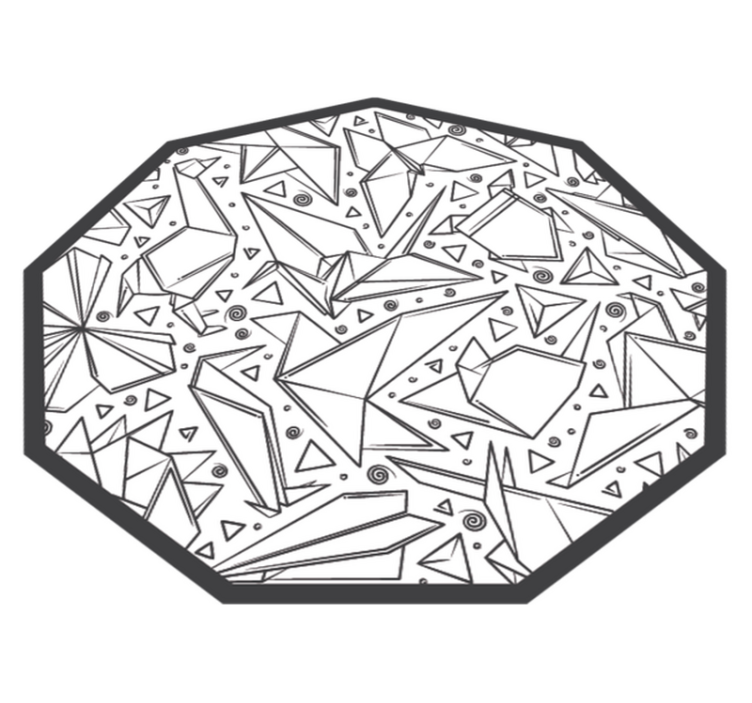 Vinyl Teppich geometrisch geometrische formen achteck - TenStickers