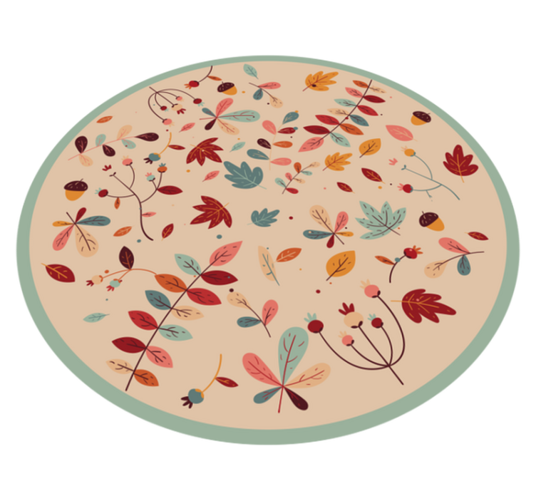 Vinyl Teppich Blumen herbstliches laubmuster - TenStickers