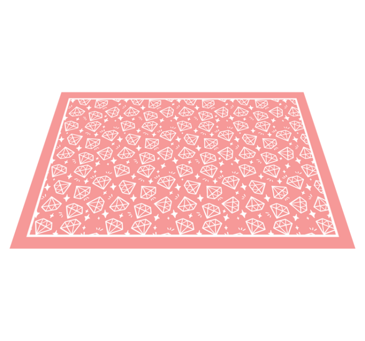 Vinylteppich geometrisch Geometrische diamanten rosa farbtöne - TenStickers