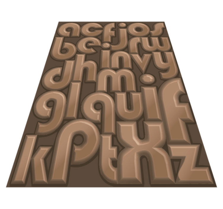 Vinyl Teppich Alphabet schokoladenalphabet - TenStickers