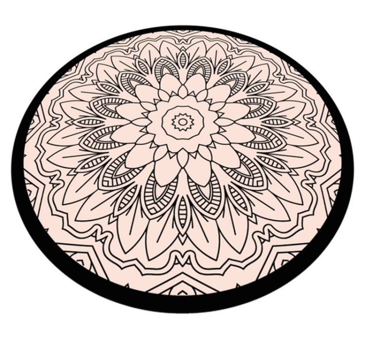 Vinyl Teppich Mandala mandala einfachheit - TenStickers