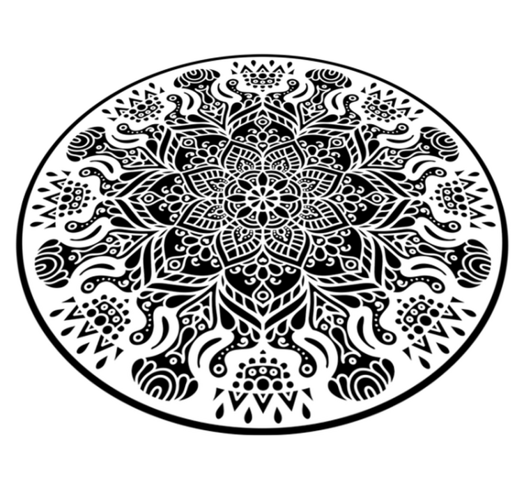 Vinyl Teppich Mandala kompliziertes mandala-design - TenStickers