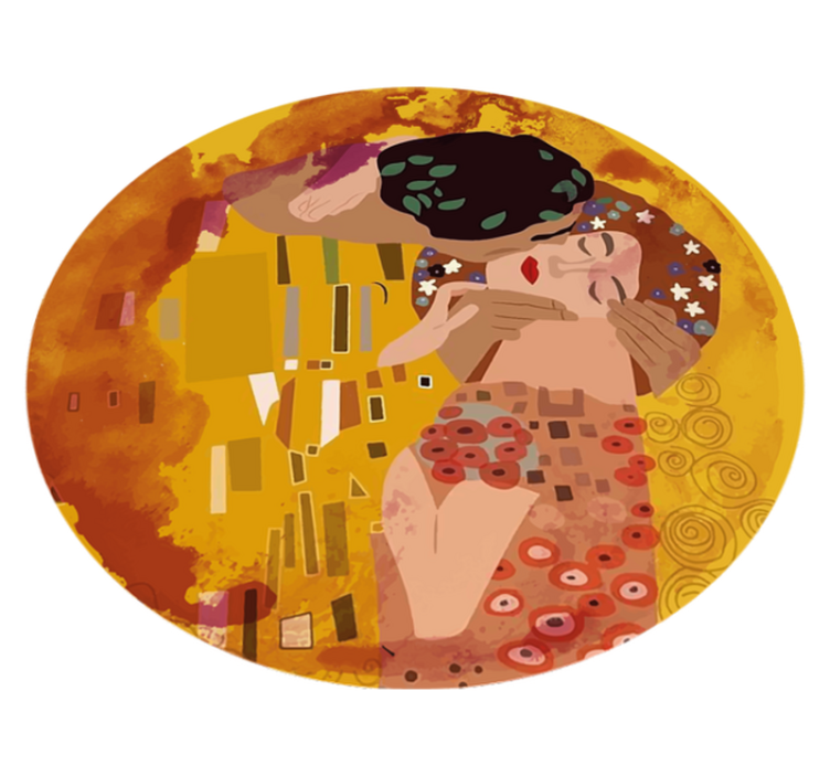 Vinylteppich Vintage Klimts kuss - TenStickers