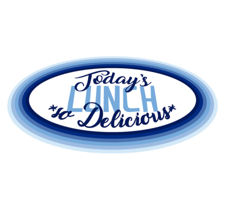 Vinyl Teppich Text mittagessen so lecker - TenStickers