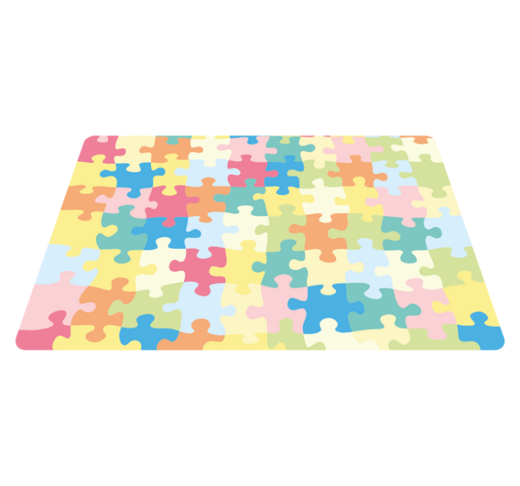 Vinylteppich kindlich Bunte puzzleteile - TenStickers