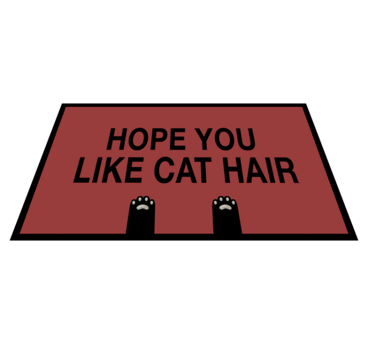 Vinyl Teppich Text katzenhaar-humor - TenStickers