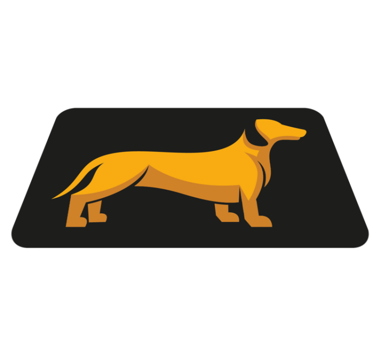 Vinyl Teppich Tiere hunde-silhouette - TenStickers