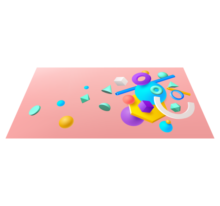 Vinyl Teppich geometrisch anordnung geometrischer formen - TenStickers