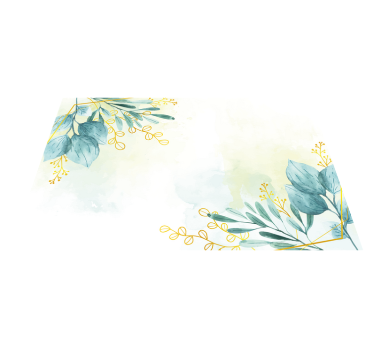 Vinyl Teppich Blumen botanisches motiv eleganz - TenStickers