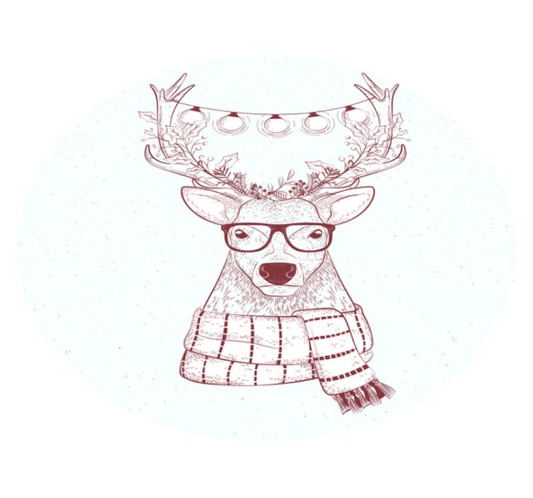 Vinylteppich Wohnzimmer Weihnachtsrentier - TenStickers