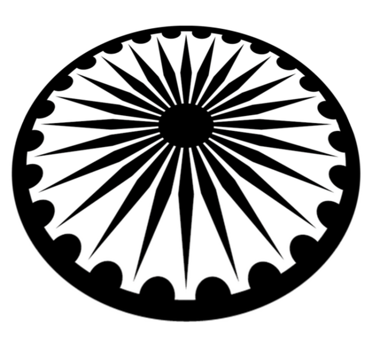 Vinyl Teppich modern monochromes mandala - TenStickers