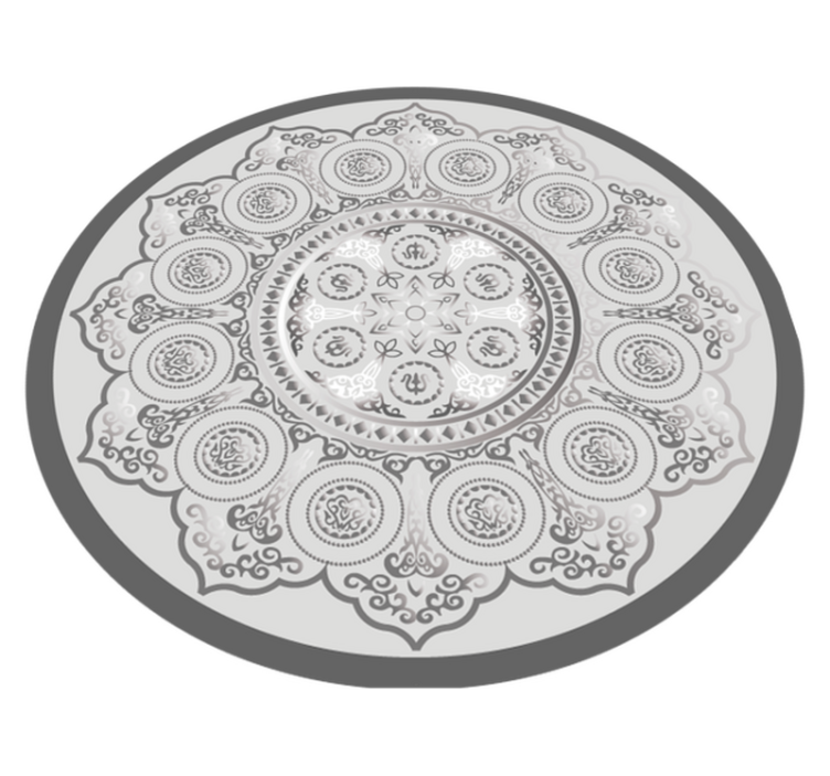 Vinyl Teppich Mandala mandala-muster-overlay - TenStickers