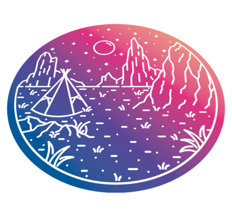 Vinyl Teppich Natur camping-nachtszene - TenStickers